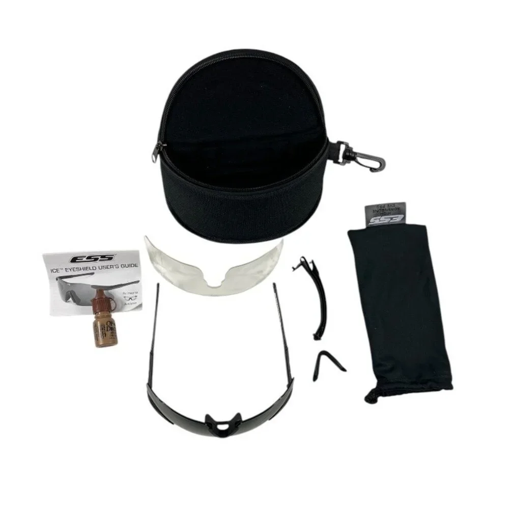 Eye Safety Systems ESS Ice Custom Fit Frameless Glasses & Semi-Rigid Case